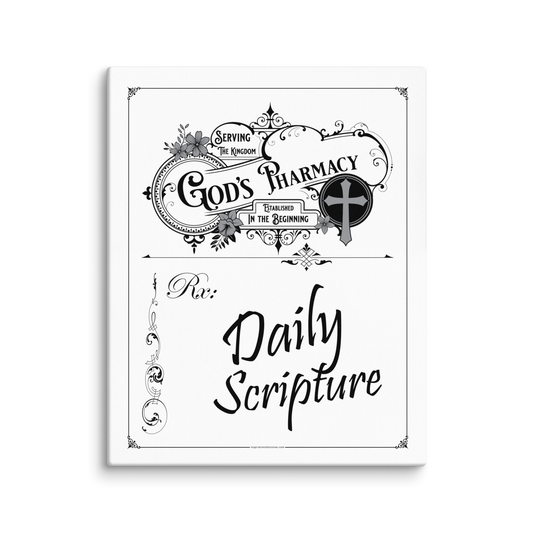 God's Rx Black 16x20 Canvas Art