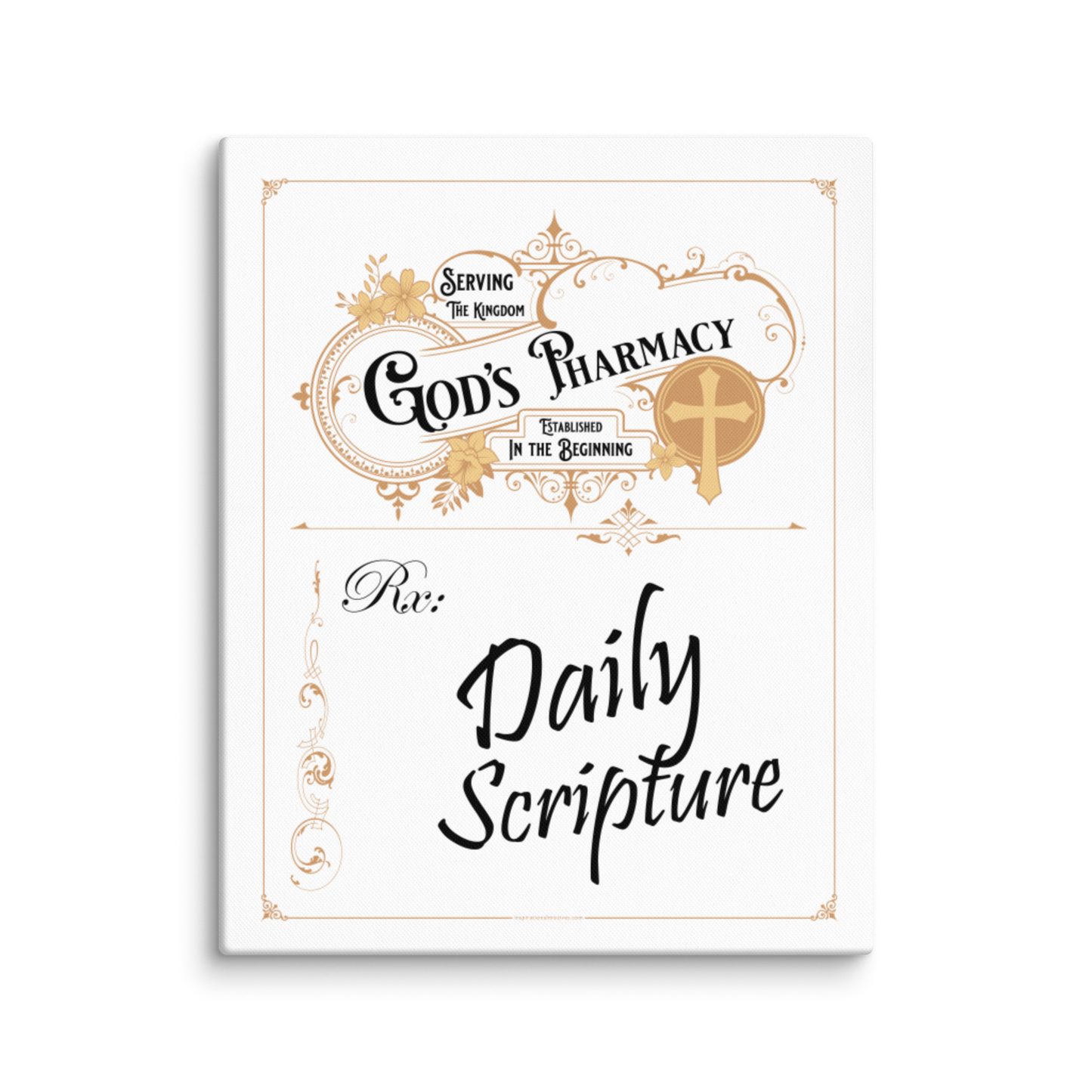 God's Rx Gold 16x20 Canvas Art