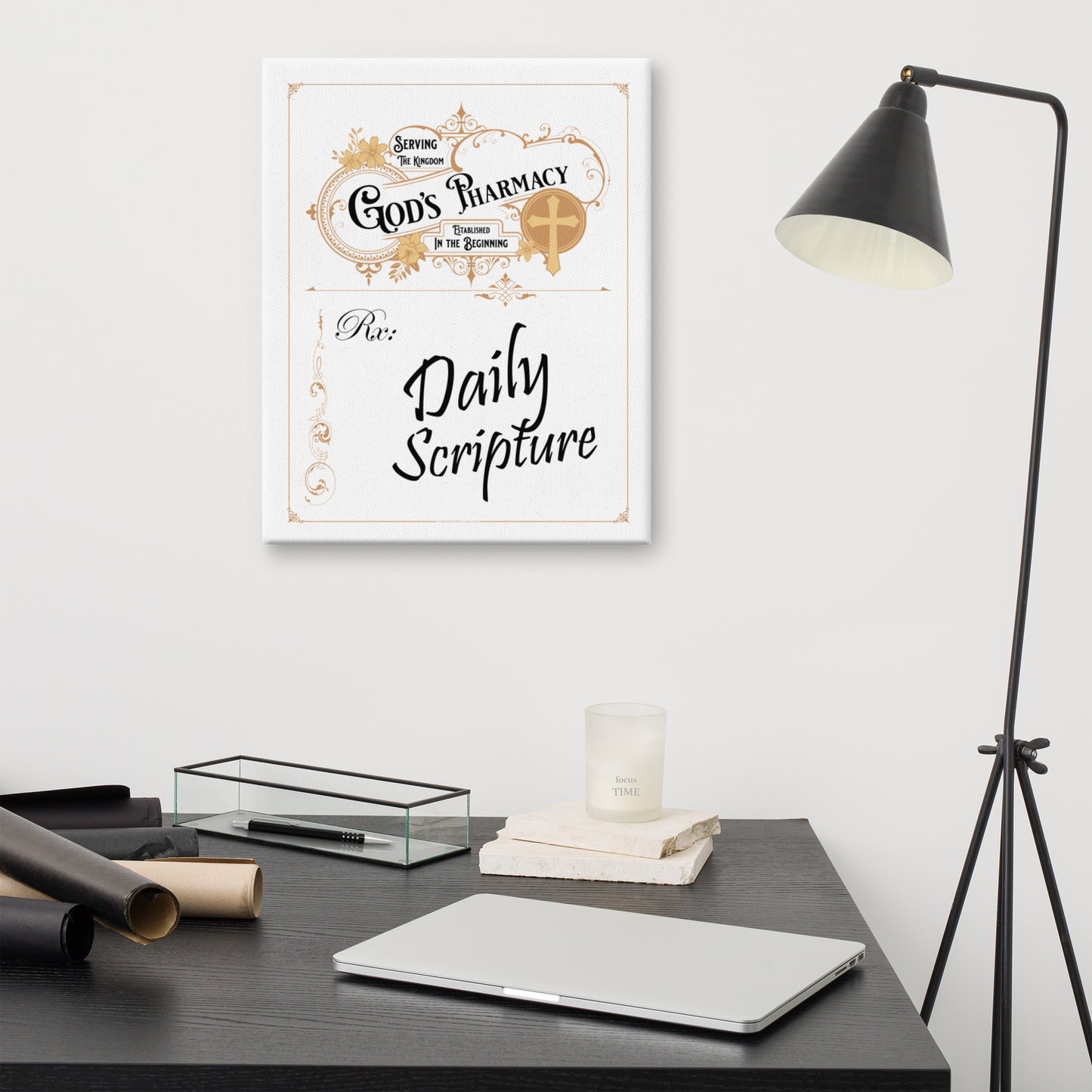 God's Rx Gold 16x20 Canvas Art