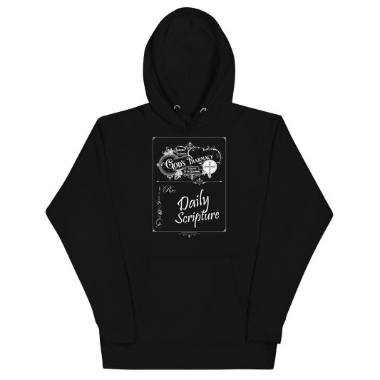 God's Rx White Text Unisex Hoodie