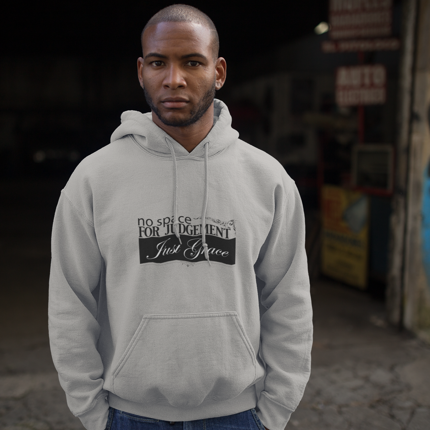 Just Grace Black Text Unisex Hoodie