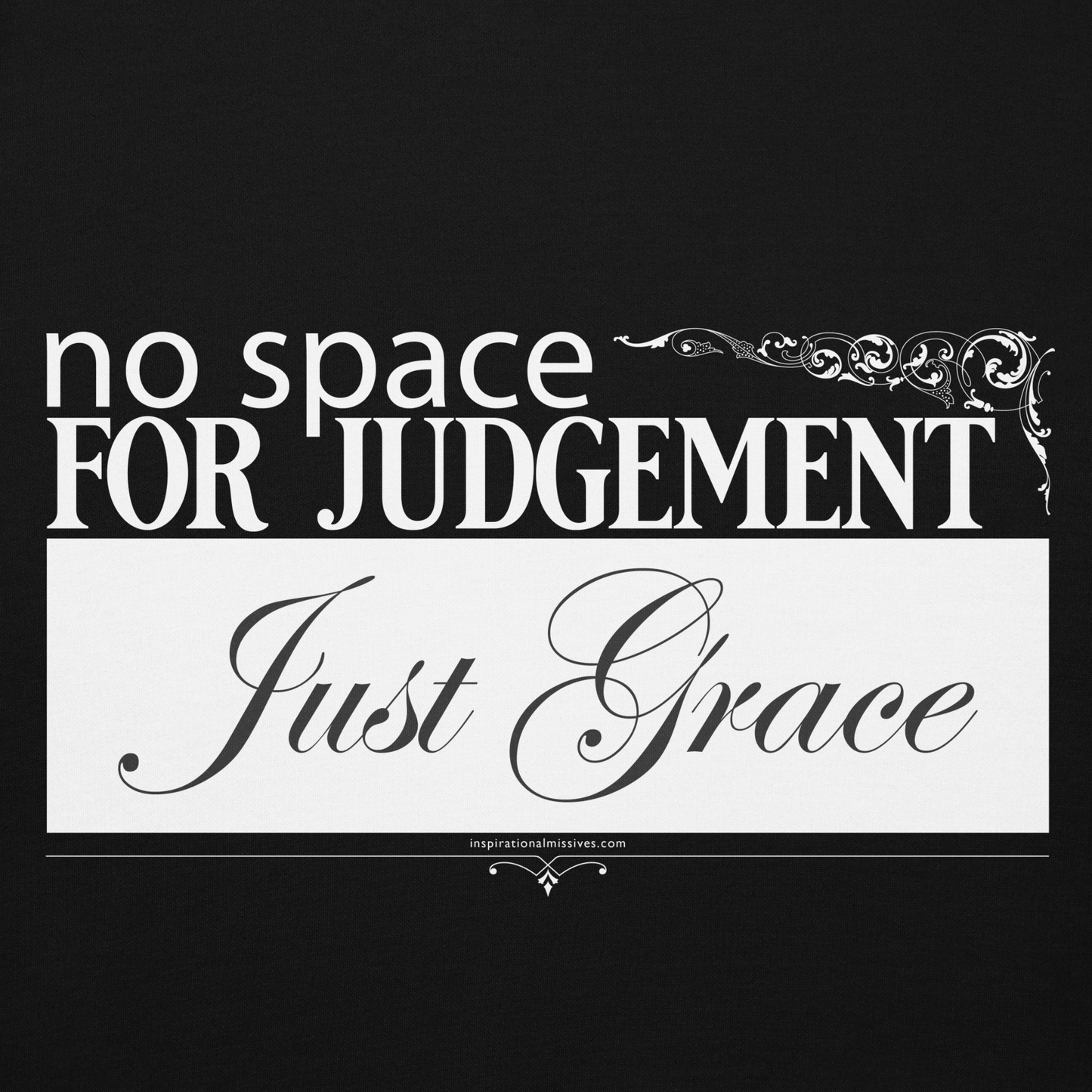 Just Grace White Text Unisex Hoodie