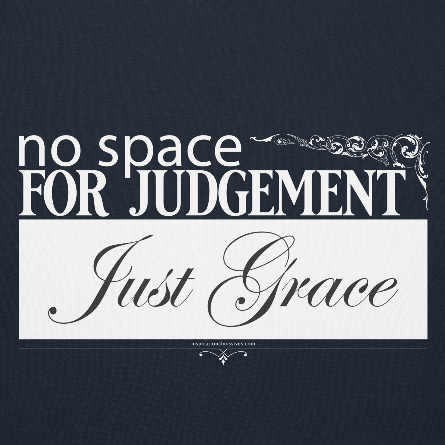 Just Grace White Text Unisex Hoodie