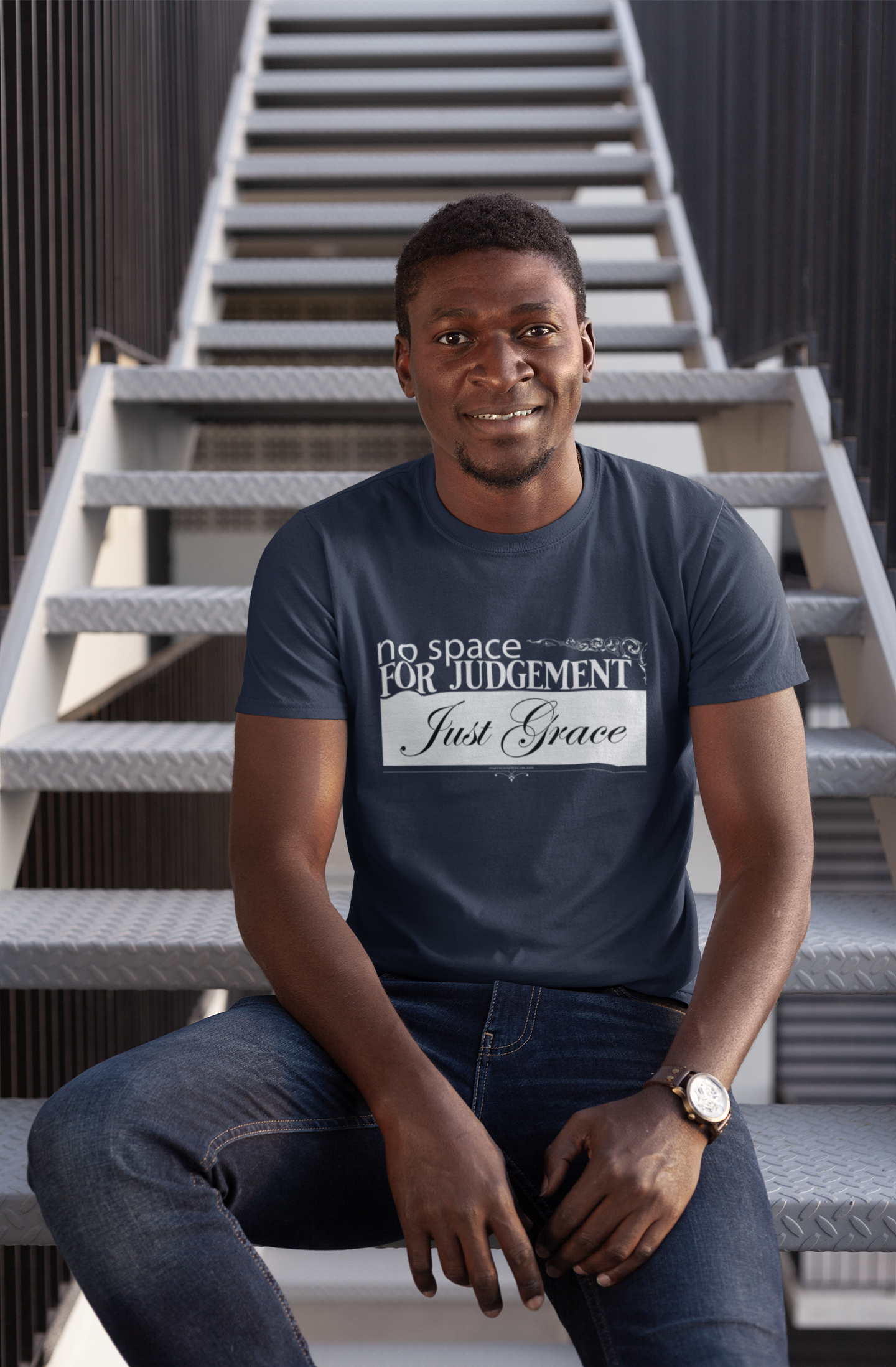 Just Grace White Text Short-Sleeve Unisex T-Shirt