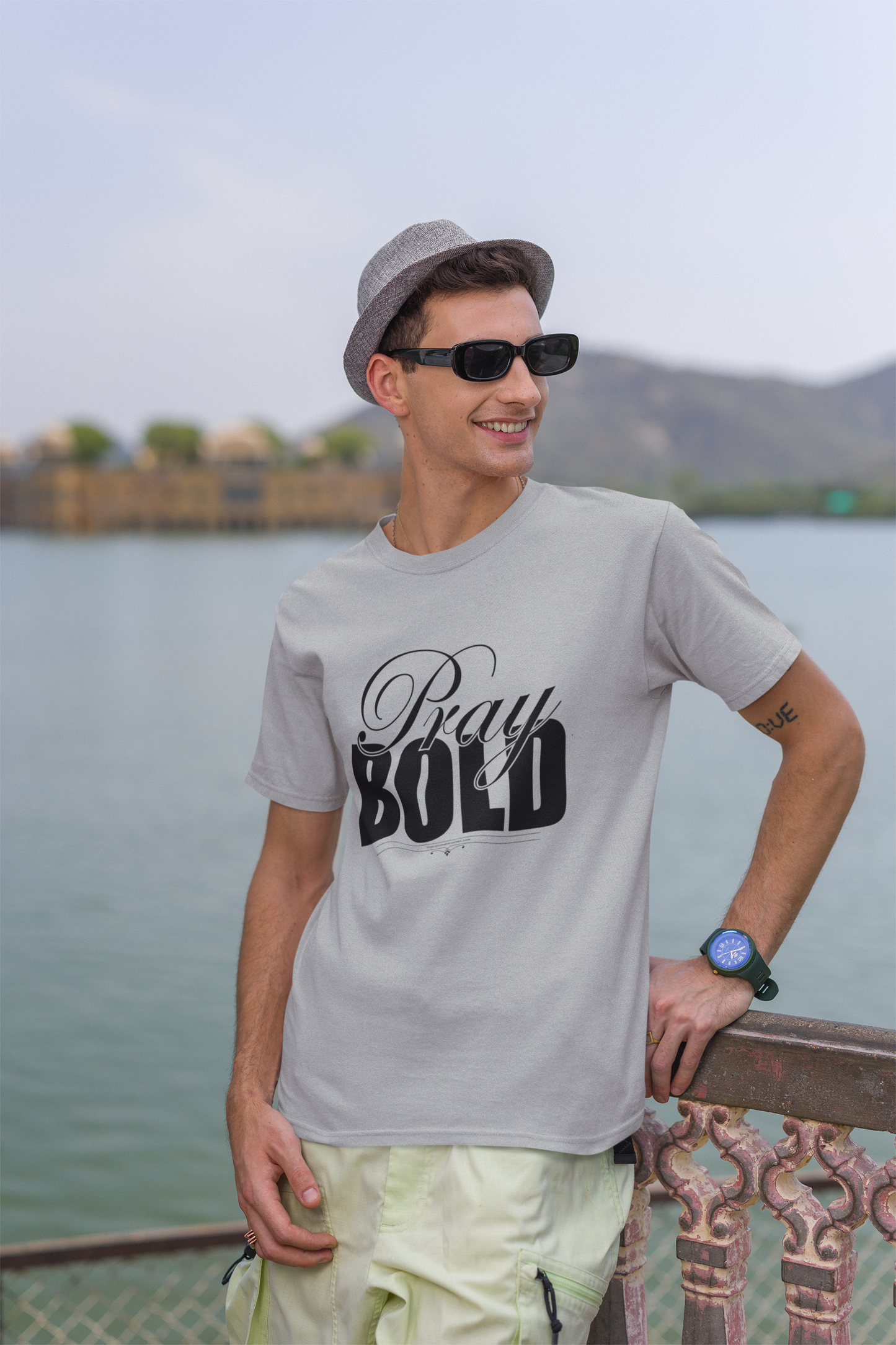 Pray Bold Black Text Short-Sleeve Unisex T-Shirt