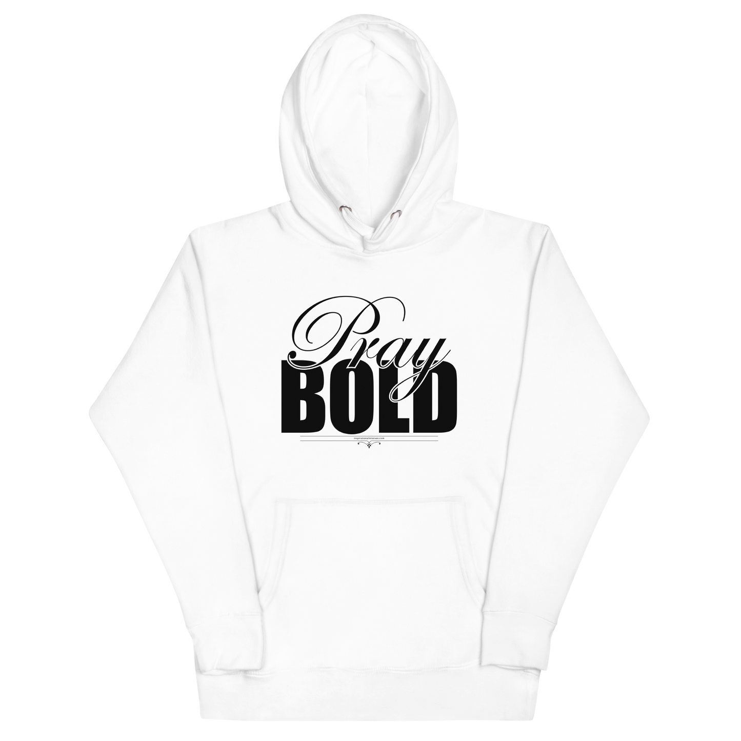 Pray Bold Black Text Unisex Hoodie
