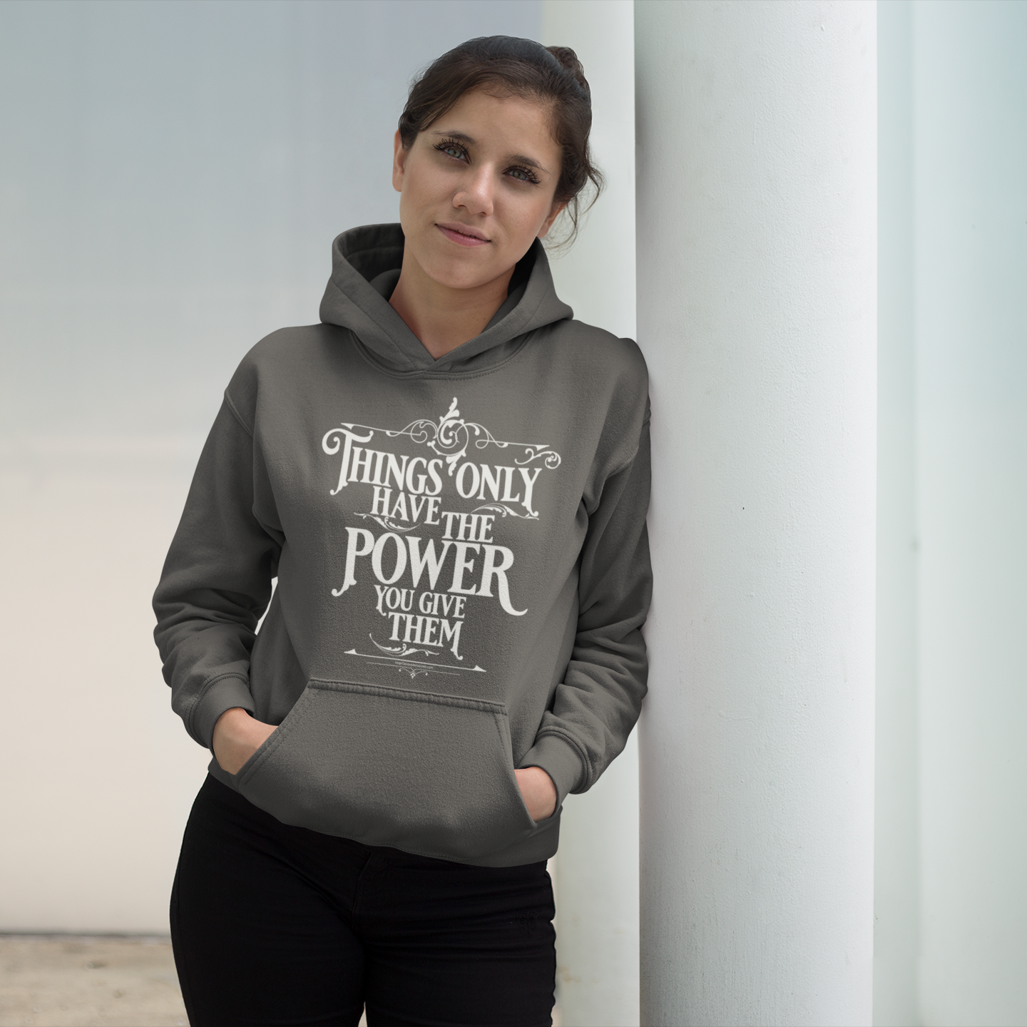 Things Power White Text Unisex Hoodie